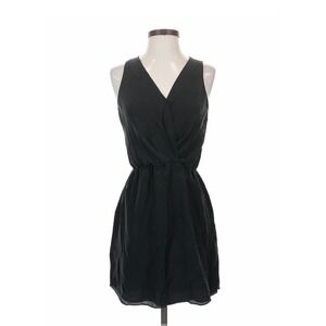 Rory Beca | Silk Black V-Neck Short Cocktail Dat Night Sleeveless Dress